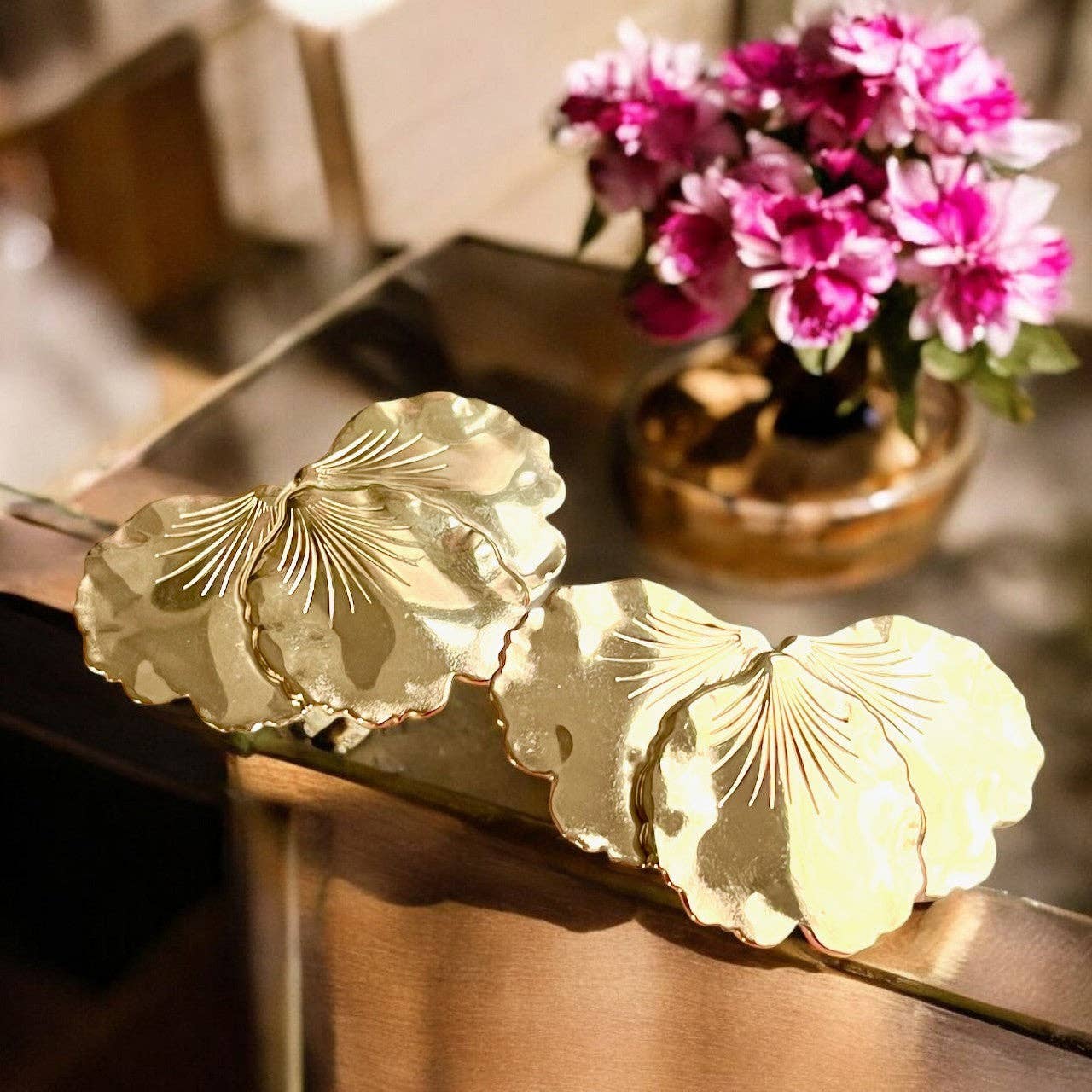 TOURMALYN - Wholesale Dangle Earrings - “MAJESTEUSE” gold stainless steel earrings0