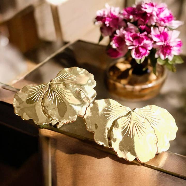 TOURMALYN - Wholesale Dangle Earrings - “MAJESTEUSE” gold stainless steel earrings