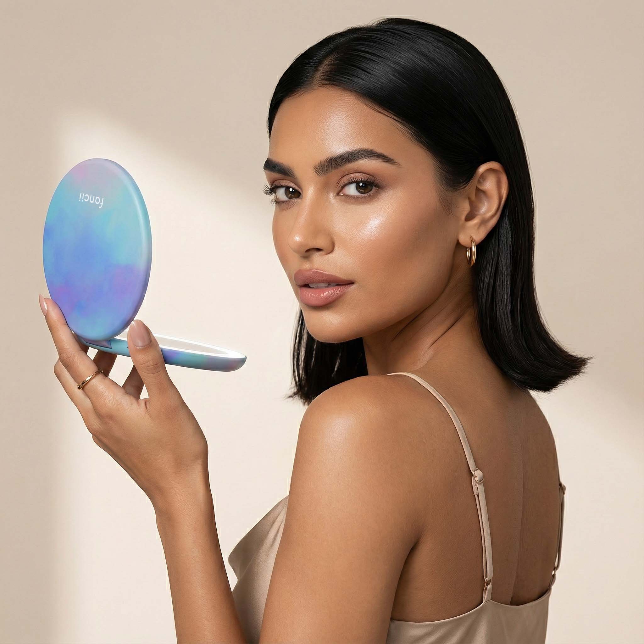 Fancii - Vente Miroirs de poche - Miroir compact Taylor de 5 po avec lumières LED21