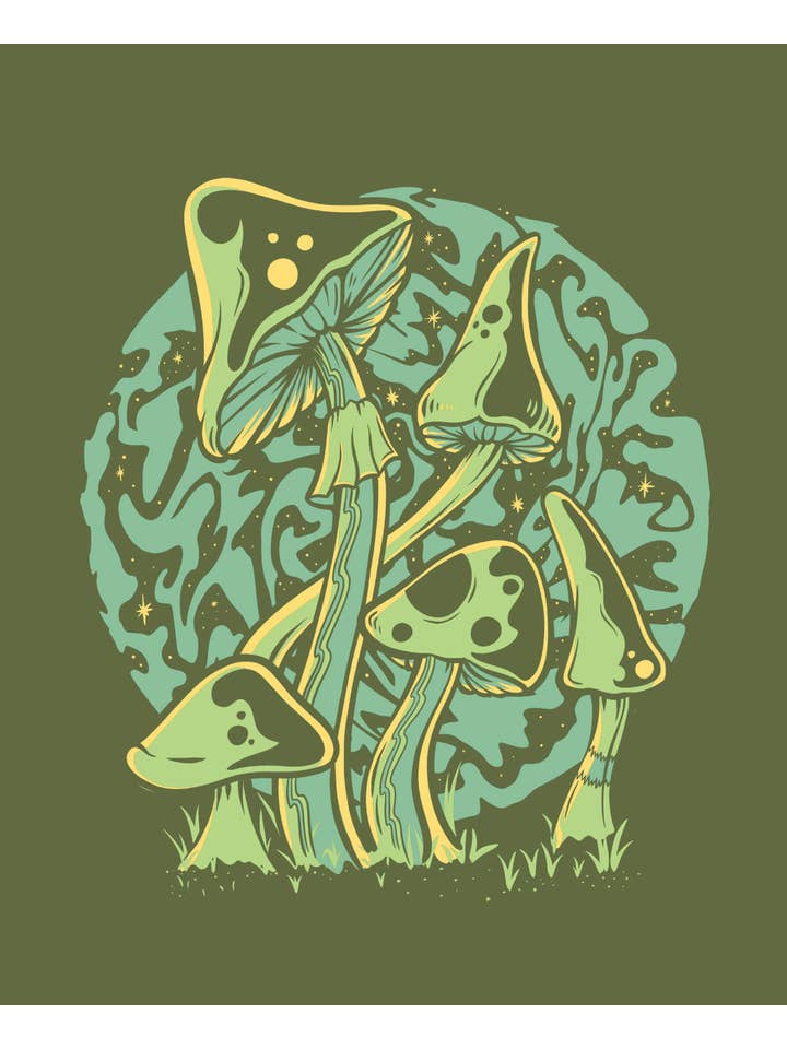 Soul Flower - Wholesale Screen printed t-shirt – unisex - Closeout! Psychedelic Mushrooms Organic T-Shirt - Unisex6