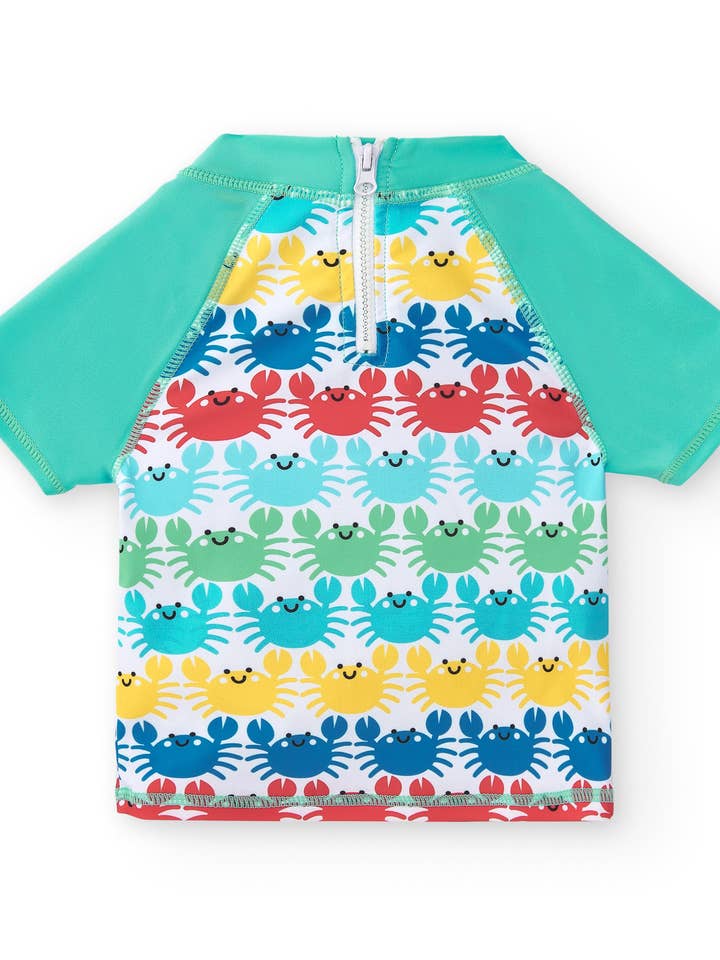 Camiseta de baño de bebé con cangrejos multicolores para venta al por mayor de Charanga