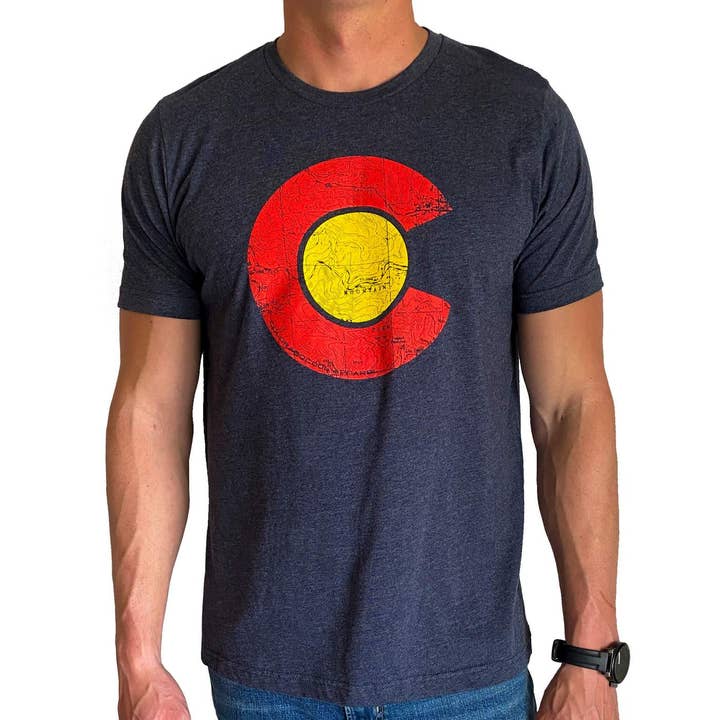 Topo T-Shirt - Heather Navy for wholesale by ColoradoCool Apparel
