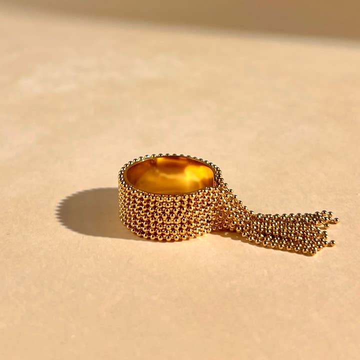 COSMOS - Wholesale Chain Ring - Bohemian Chic Chain Stainless Steel Adjustable Ring2