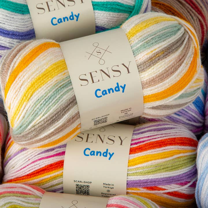 Sensy - Wholesale Yarn - Sensy Candy Yarn, 3.5 oz, 251 Yards, Gauge 3 Light27