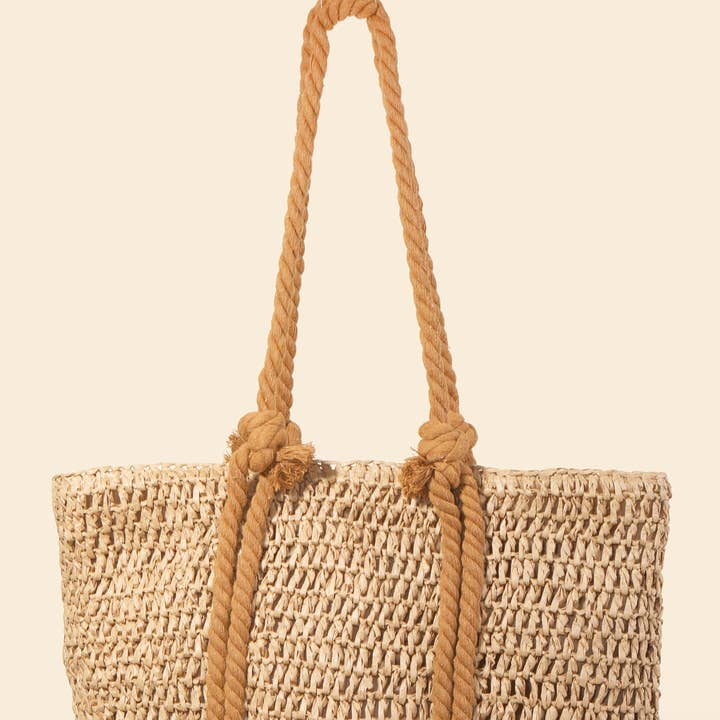 Anarchy Street - Wholesale Tote bag – Women's - Rope Handle Straw Braided Tote Bag0
