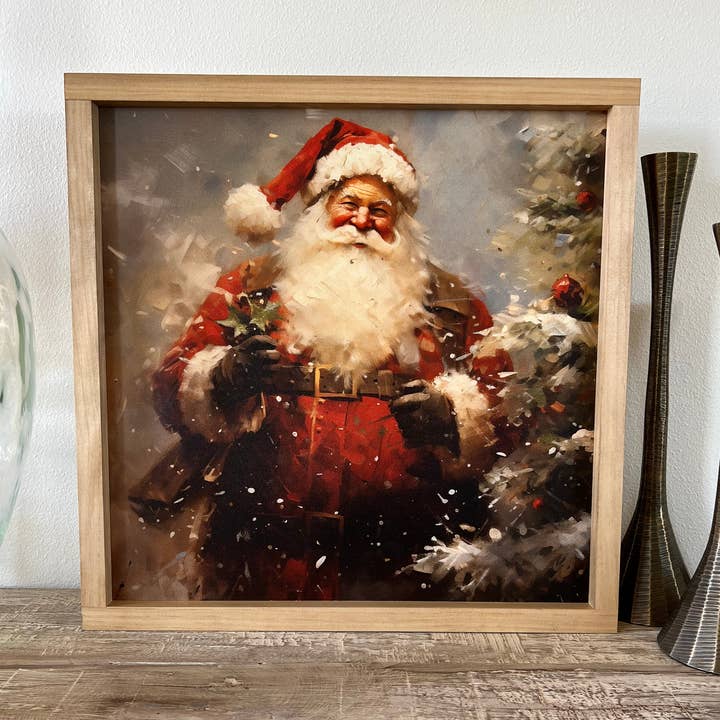 Lily and Sparrow - Wholesale Christmas Wall Art - Vintage Santa 2 | Christmas Decor, Christmas Wall Art0