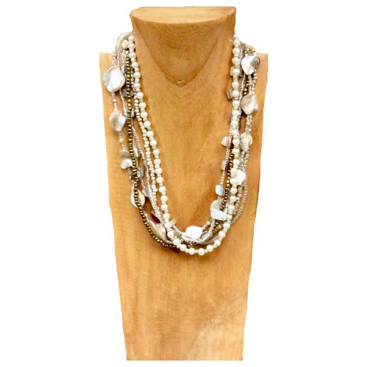 Shell & Pearl Bead Necklace - Ivory and other Purchase Wholesale ivory pearl beads. Free Returns & Net 60 Terms on Faire trending on Faire.