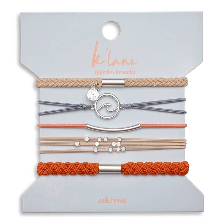 K'Lani hair tie bracelets - Wholesale Jewelry Set - Celebrate Hair Tie Bracelets
