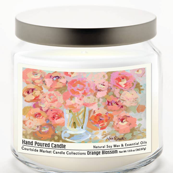 Courtside Market - Wholesale Jar/Filled Candle - Courtside Market Bountiful balloons Candle Glass Jar 12.8 oz