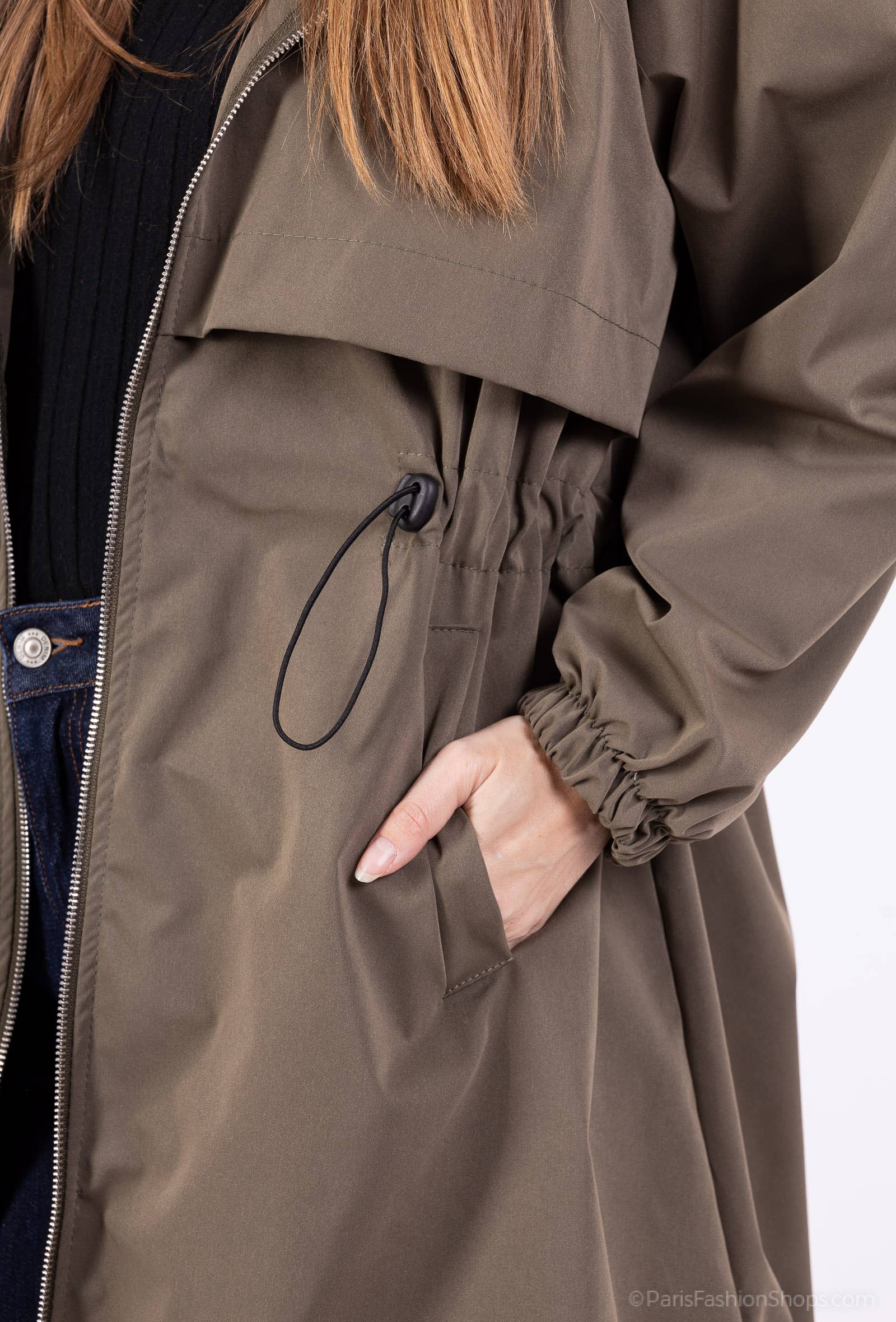 Pépouz' Paris - Wholesale Parka - Women's - Long hooded parka with adjustable drawstrings4