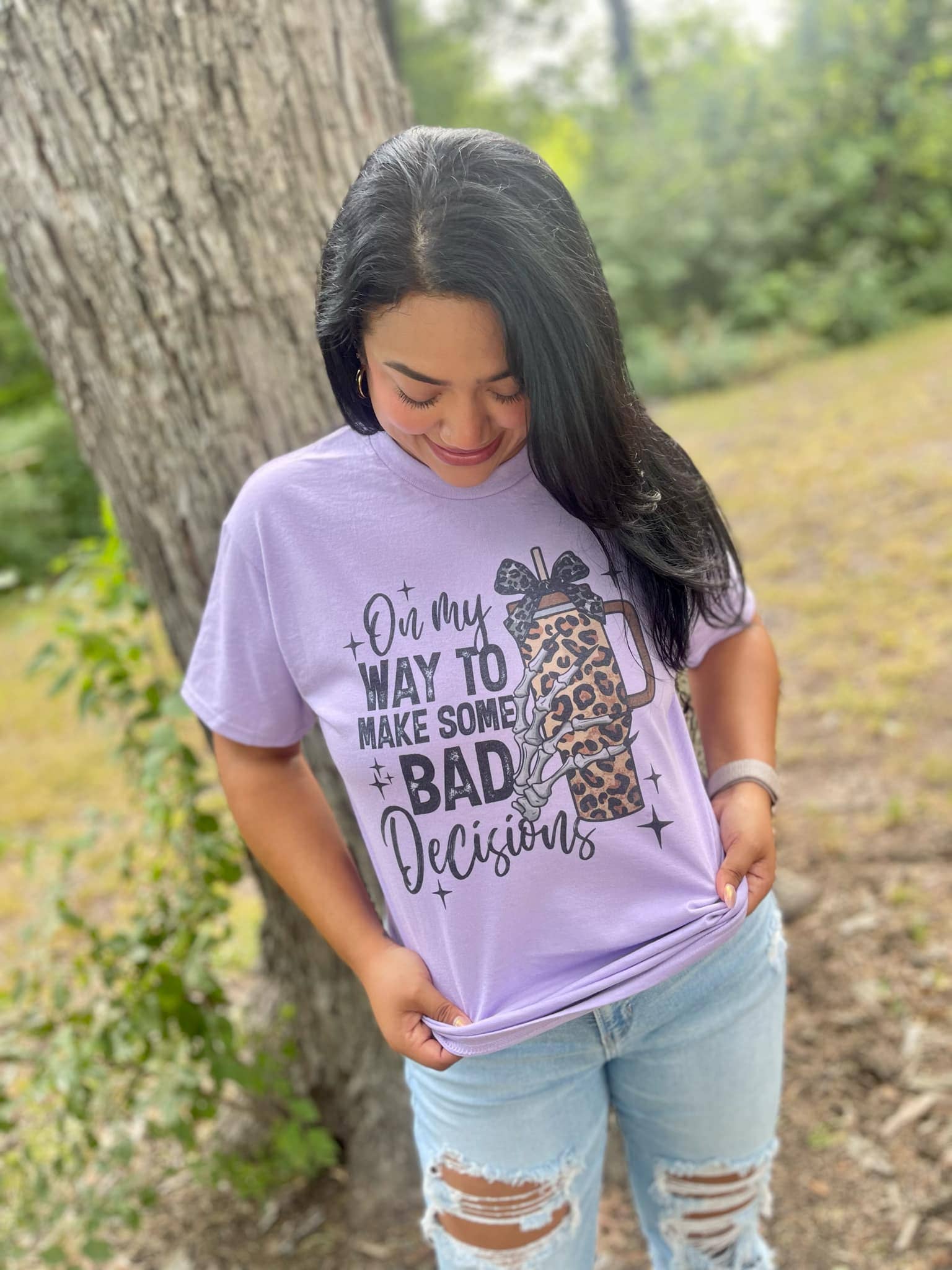 Gildan Lilac On My Way To Make Some Bad Decisions (T-Shirt) for wholesale on Faire