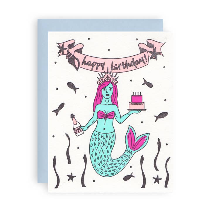 KB Paperie - Wholesale Birthday Card - Mermaid0