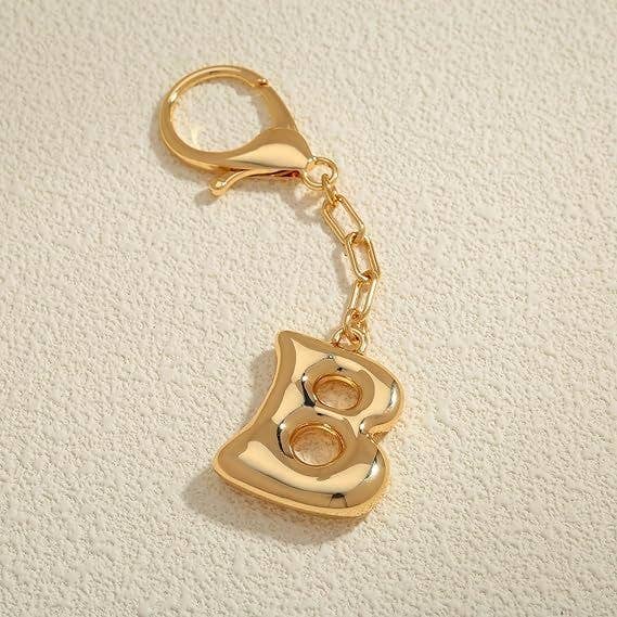 JOSSLYN by wall to wall - Wholesale Keychain - Women's - Bubble Letter Monogram Bag Charm Key Chain | 40KC1611