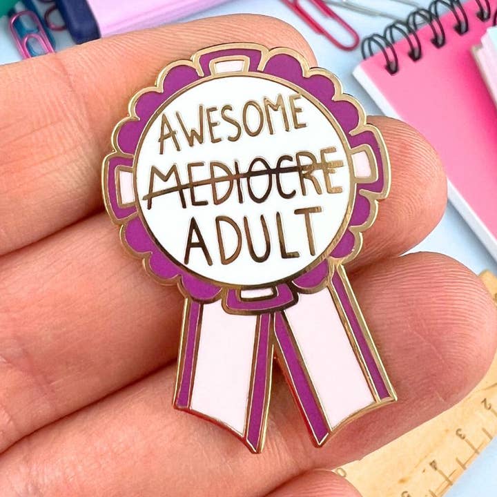 Awesome Adult Award Lapel Pin for wholesale by Jubly-Umph