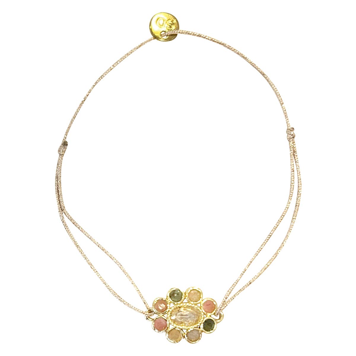 Sophie Deschamps Bijoux - Wholesale Charm/Dangle Bracelet - Multico tourmaline flower bracelet set - Volupté (BLU78)5