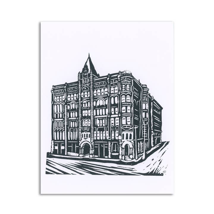 Sapphorica Creations Pioneer Building Art Card for wholesale by Sapphorica Creations