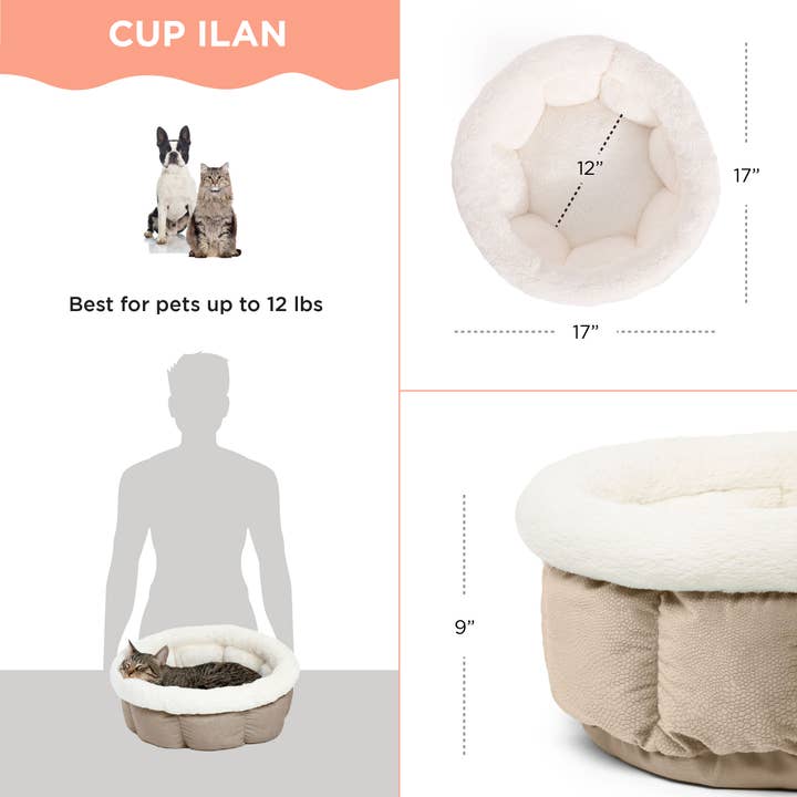 Pet Palette Distribution - Wholesale Pet Bed - Cat/Dog - Best Friends by Sheri Cuddle Cup Ilan Wheat Mini3