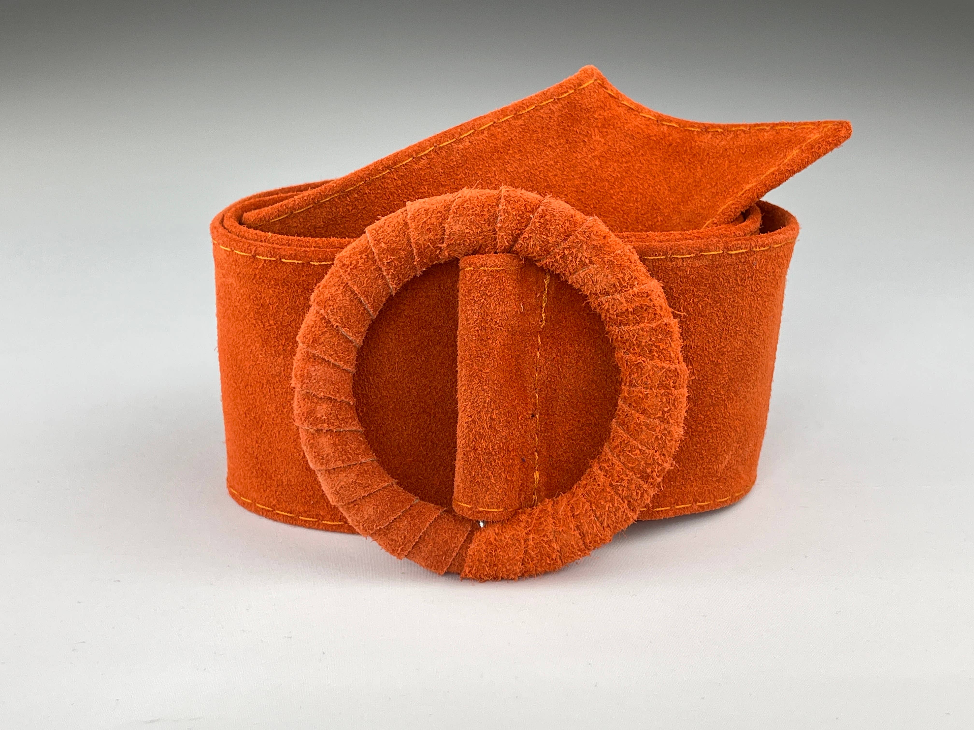 L'Emotion - Venta al por mayor Cinturón - Mujer - Cinturón ancho de cuero con hebilla redonda forrada tono sobre tono7