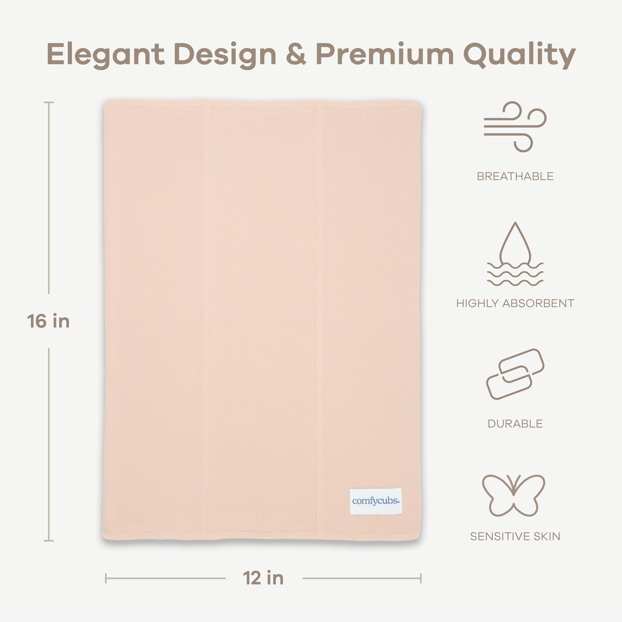 Comfy Cubs - Wholesale Burp Cloth - Baby - Baby Burp Cloths Set, Large 6-Layer, 100% Cotton Comfy Cubs3