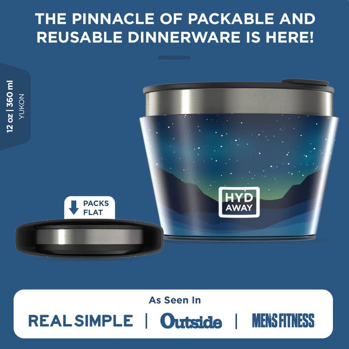 HYDAWAY – Tigela por atacado – Tigela isolada dobrável | 360 ml (1,5 xícara)1