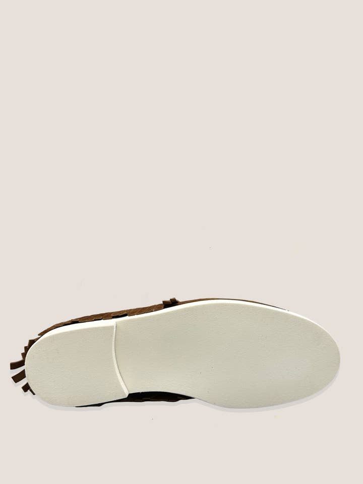 REMOVED BRAND – Engroshandel Loafer – Kvinder – Kognacfarvede mokkasiner med frynser4