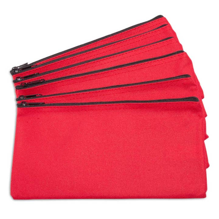 Dalix - Wholesale Pouch - Women's - DALIX Zipper Bank Deposit Money Bags Cash Coin Pouch 6 Pack48