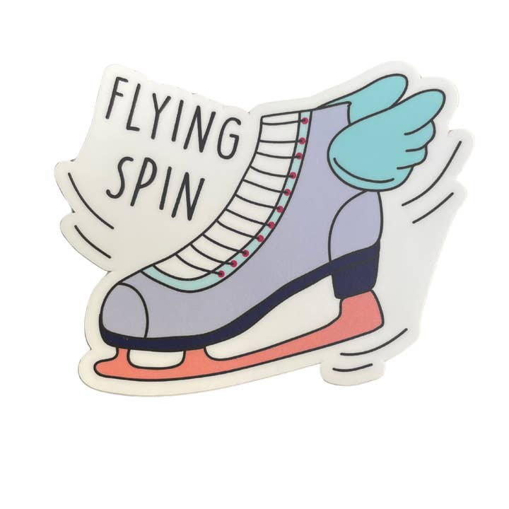 Figure Skating Flying Spin Sticker, 3" x 2.9" for wholesale by Denali & Co.