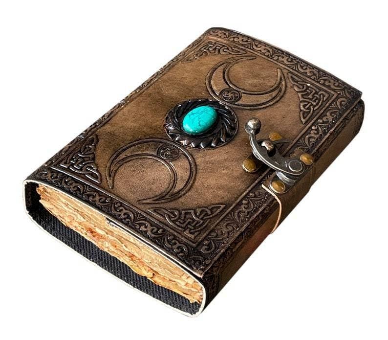 Jay mataji Handicrafts - Wholesale Journal/Diary - A5 Antique Triple Moon Goddess Leather Journal Book of shado3
