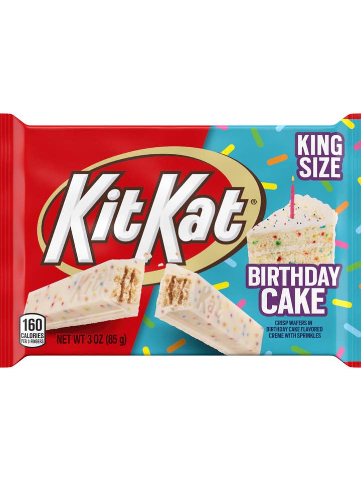 (S2-01) KITKAT Gâteau d'anniversaire - Barre format King Size 3oz (85g x24 unités) pour la vente par iSweet.ca