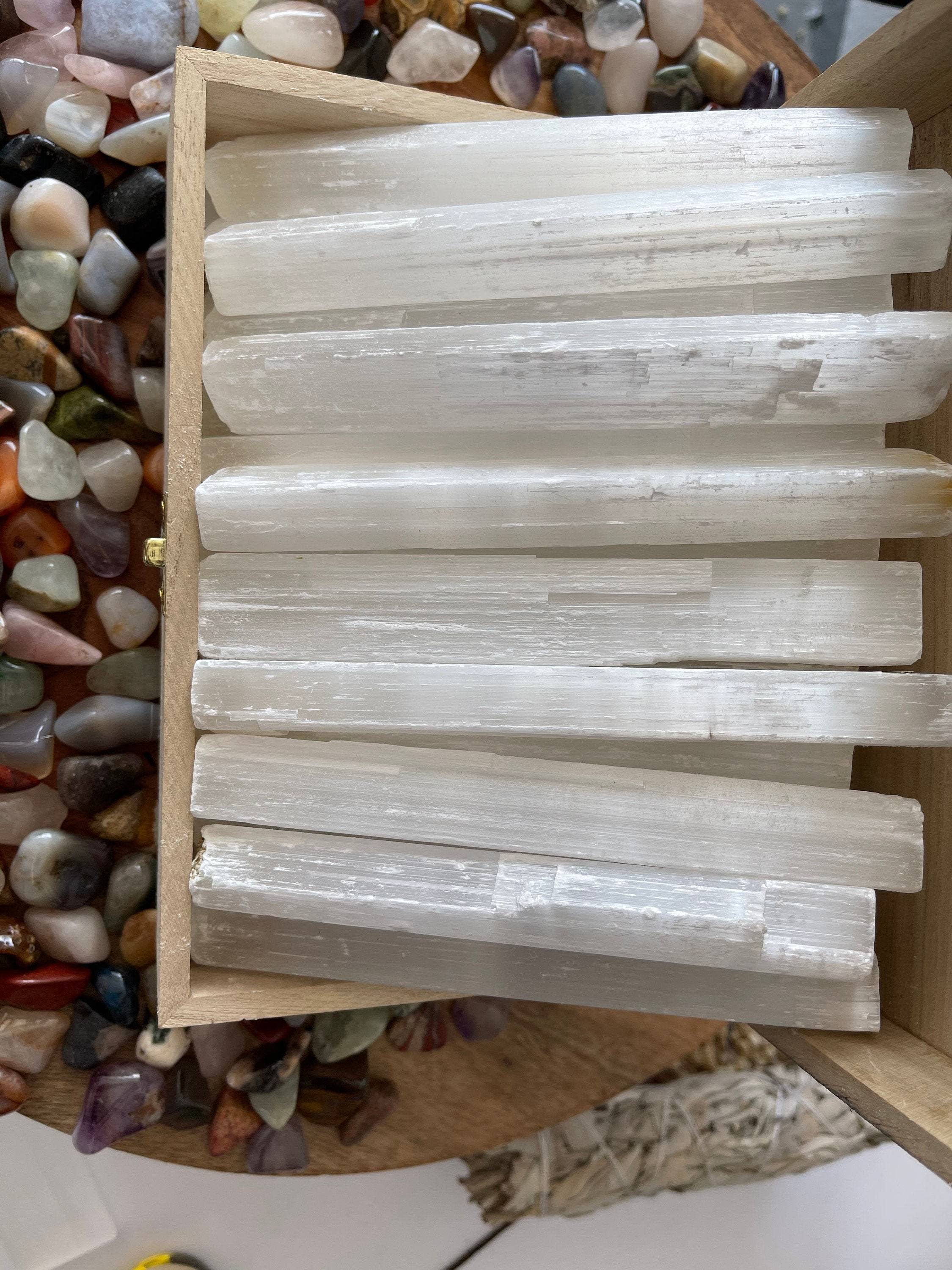 CaNatureLover - Wholesale Spiritual Stone/Crystal - 6-Inch Raw Selenite Wand1
