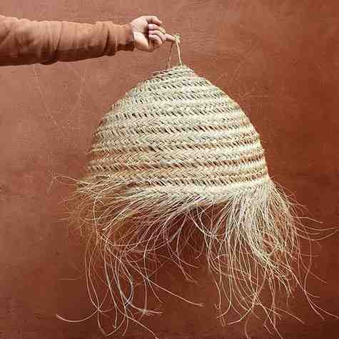 libitiishop - Venta al por mayor Mamparas - Pantalla de lámpara de paja tejida marroquí - Decoración bohemia6