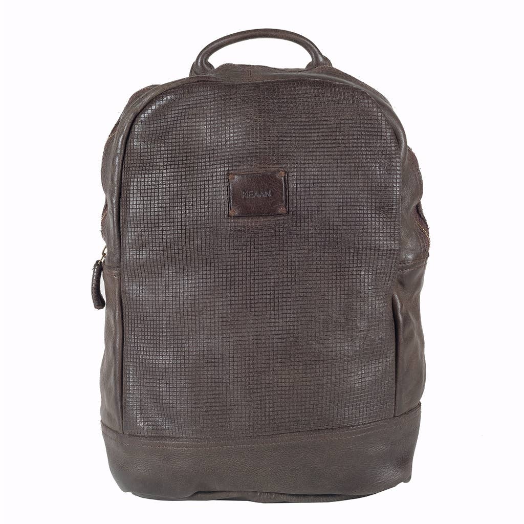 Keaan Leather Goods - Vente Sac à dos – unisexe - [MARCO] SAC À DOS 15" POCHETTE POUR ORDINATEUR PORTABLE |CUIR VIEILLI6