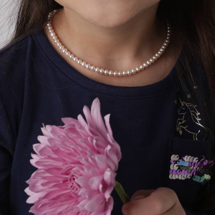 Cherished Moments - Wholesale Kids Necklace - Kids - Girls Sterling Silver Pearl Kids Necklace Jewelry2