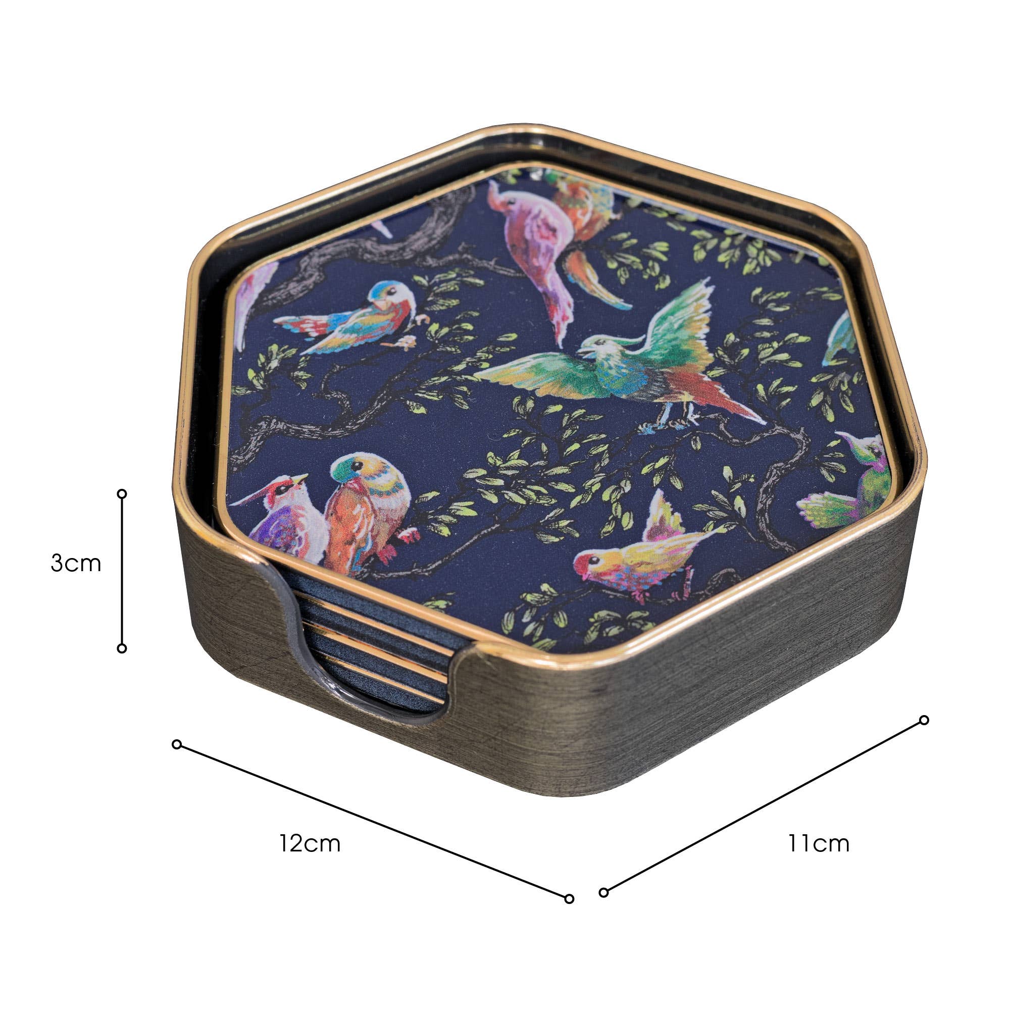 Febland - Wholesale Coasters - Birdity Absurdity Hexagonal Coasters3