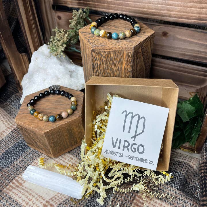 Virgo Horoscope Crystal Bracelets | Crystal Gifts | Healing Crystals | Jewelry | Gemstone Jewelry | Zodiac Bracelets | Star Sign Sun sign for wholesale by PetrichorKC