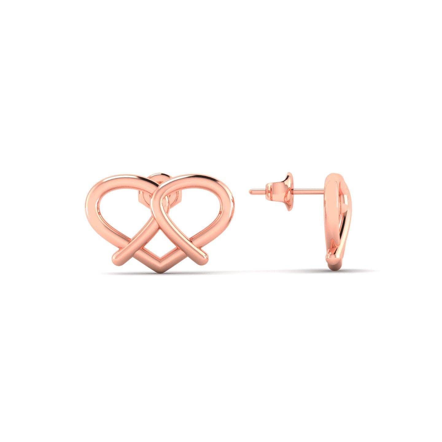 Woidladl - Wholesale Stud/Post Earrings - Heart Pretzel Earrings9