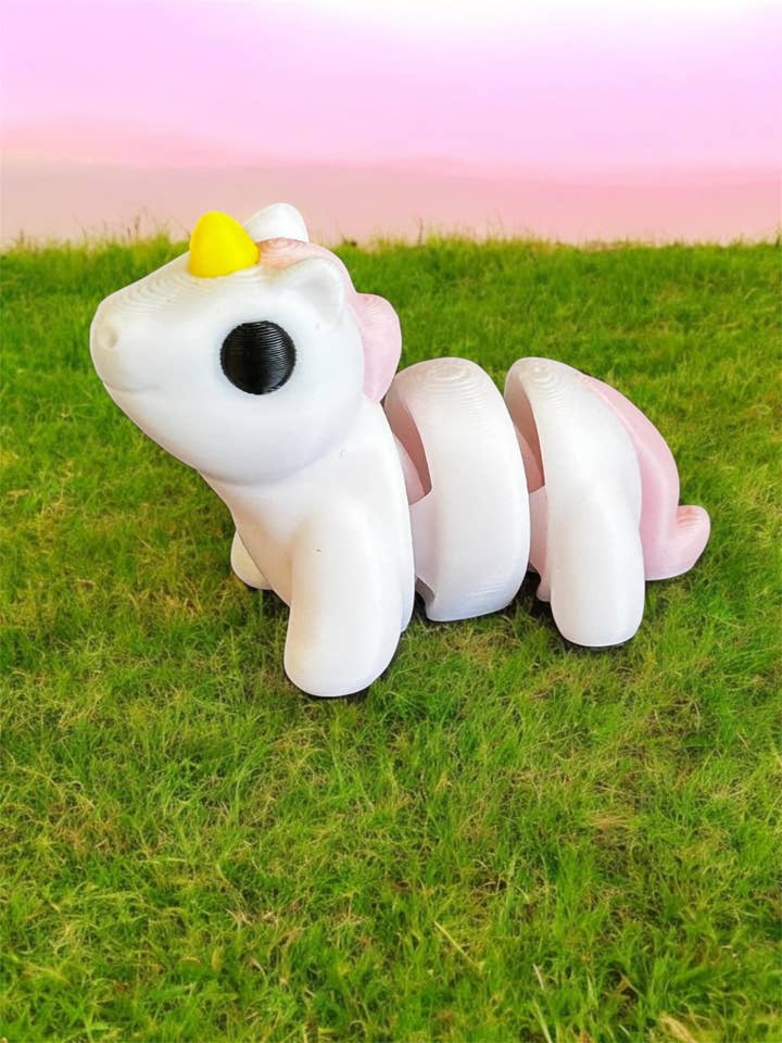 Mini-Einhorn-Fidget-Figuren 3D-gedruckt für den Großhandel von 3D in Paradise