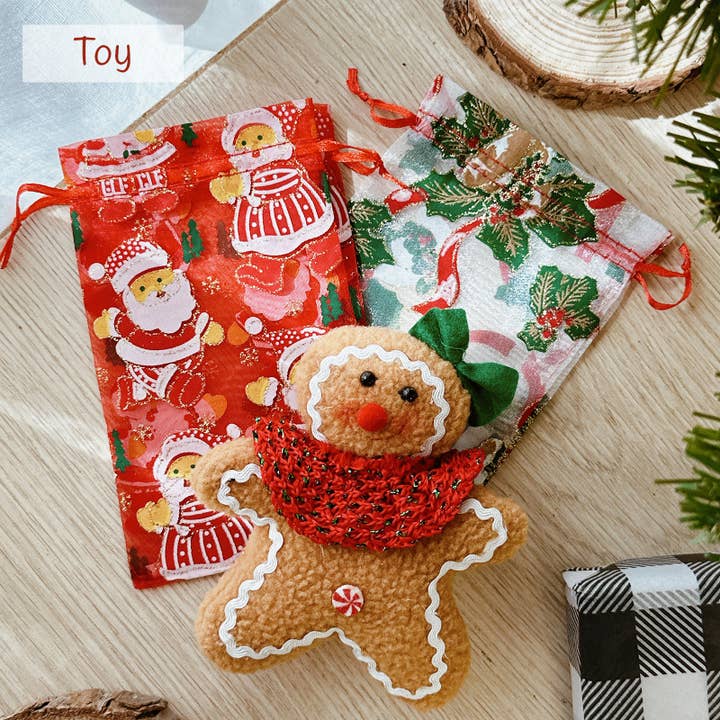 Wrapables.com - Wholesale Gift Bag Set/Pack - Wrapables 4 x 6 Xmas Organza Drawstring Gift Bags, Set of 205