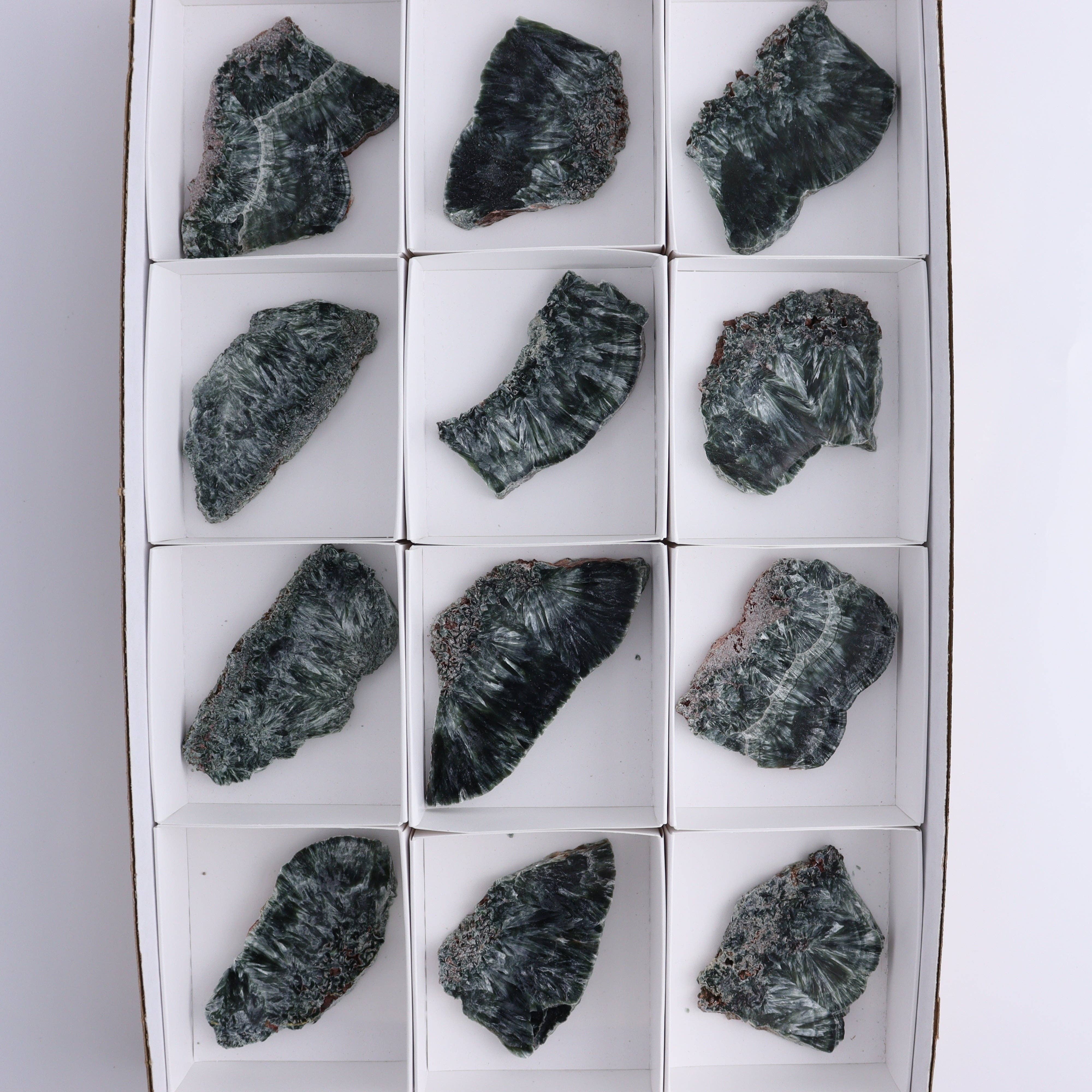 Mi Esperanza Minerals - Vendita all'ingrosso Pietra/cristallo spirituale - Set di 12 fette di serafinite2