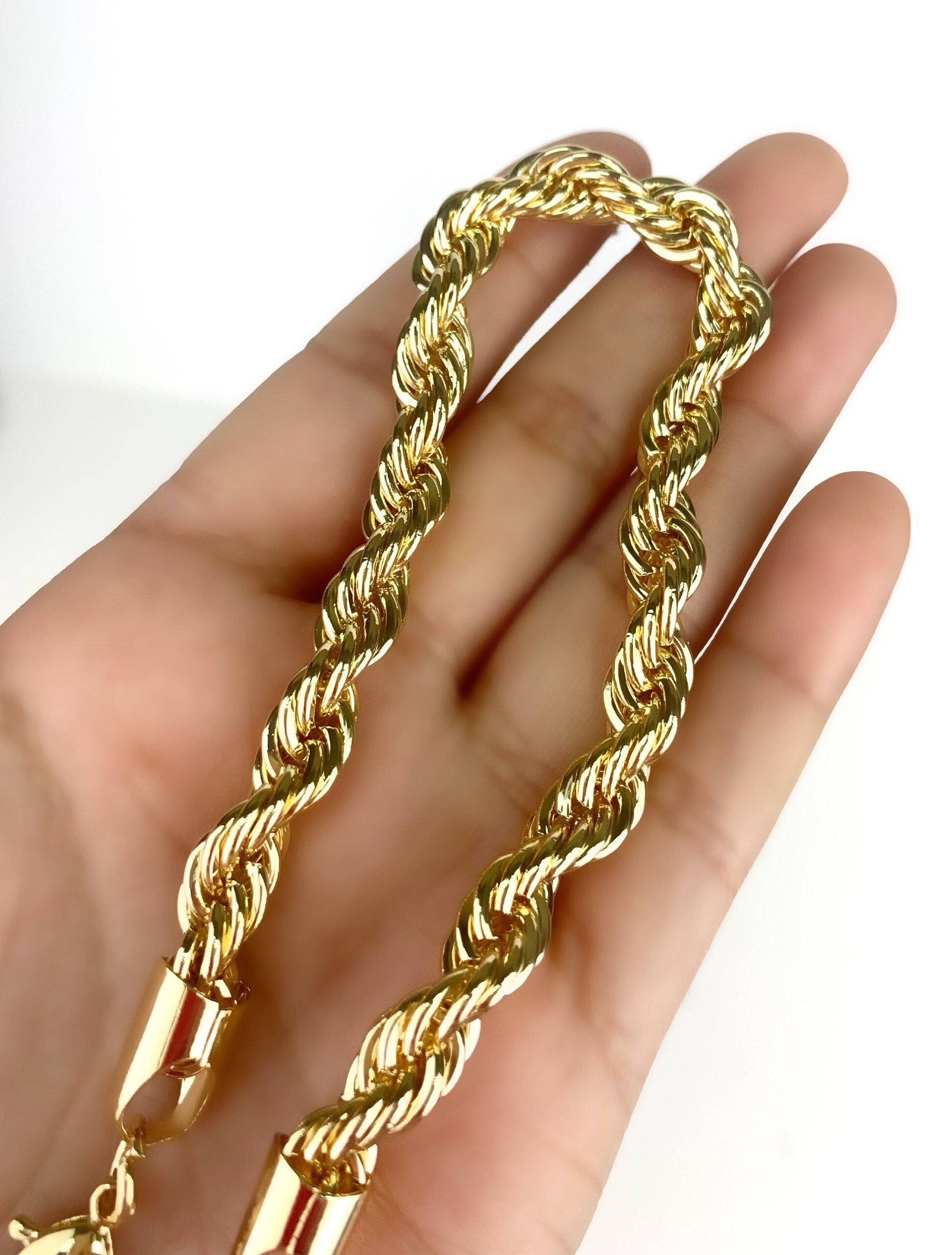 DIJU Jewelry - Wholesale Link & Chain Necklace - 18k Gold Filled 7mm Thickness Rope Link Chain Chokers Wholes6