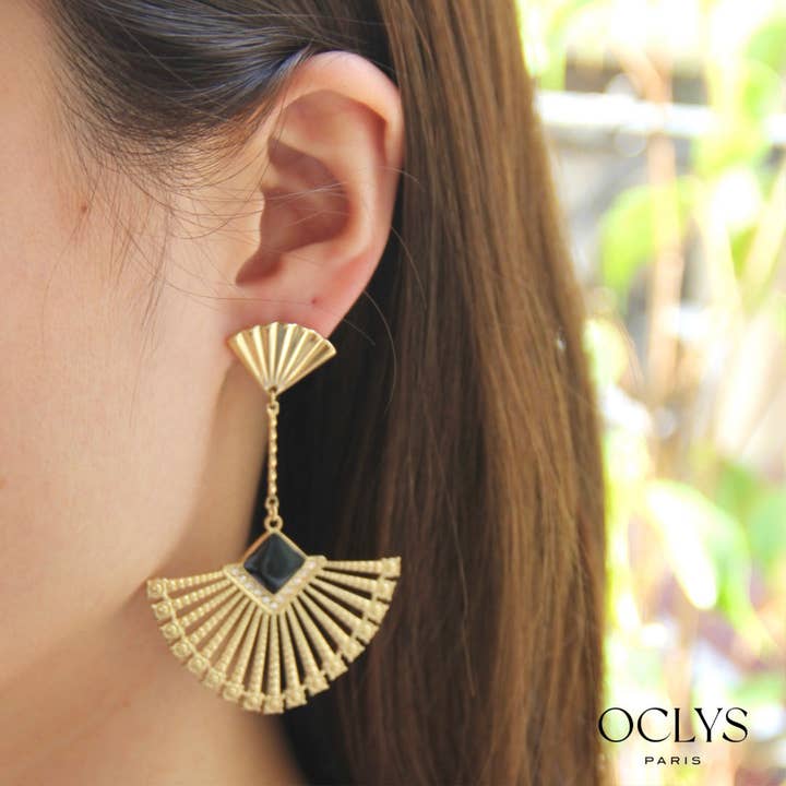 Dora stainless steel dangling earrings for wholesale by Oclys