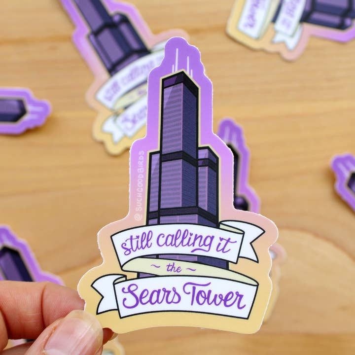 Chicago Sears Tower - 3.5" Waterproof Vinyl Stickers for wholesale by Such Good Birds