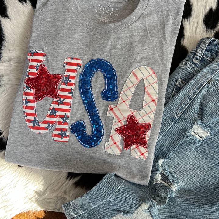 The White Stitch - Wholesale T-Shirt - Women's - USA Hodgepodge0