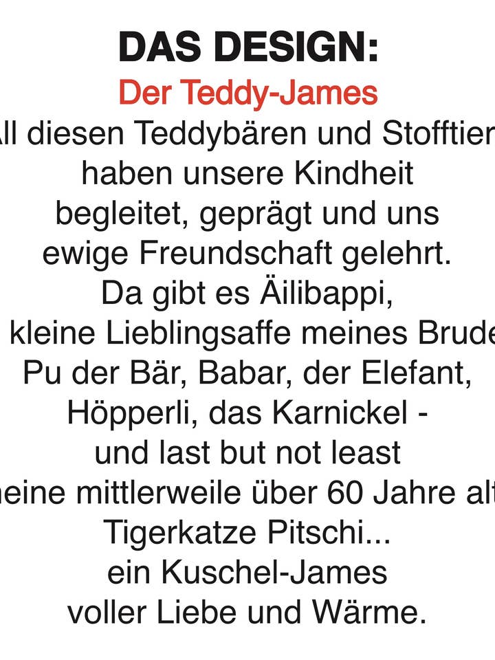 Teddy James per la vendita all'ingrosso da parte di James - der kultige Einkaufs-Butler