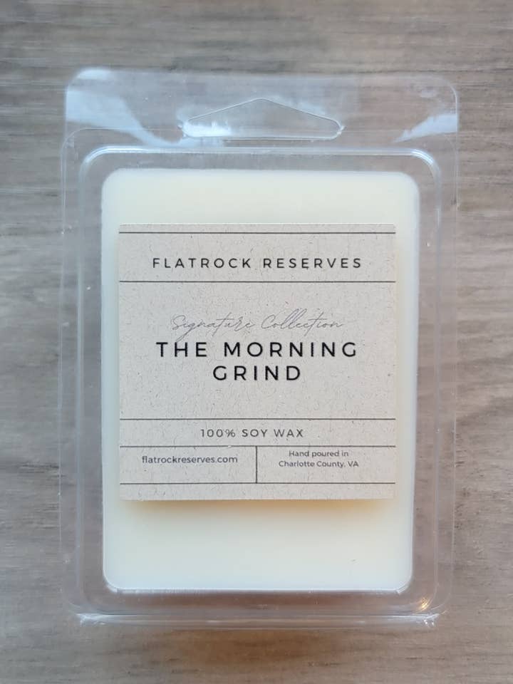 The Morning Grind 2.5 oz. Wax Melt for wholesale by Flatrock Reserves