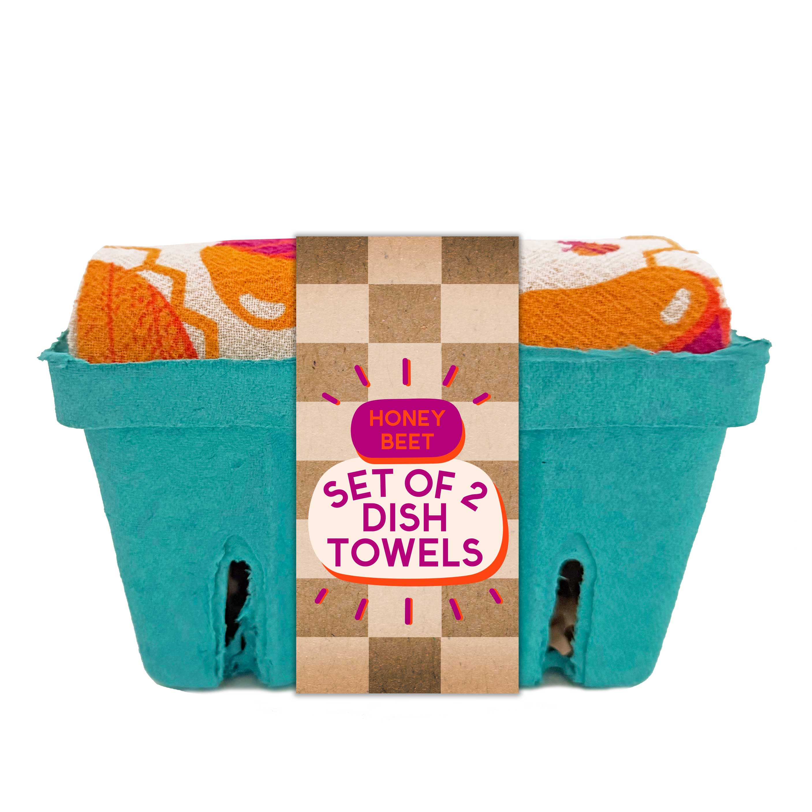 The Neighborgoods - Wholesale Tea Towel - HONEY BEET (Beet, Honey) - Tea Towel Set of 21