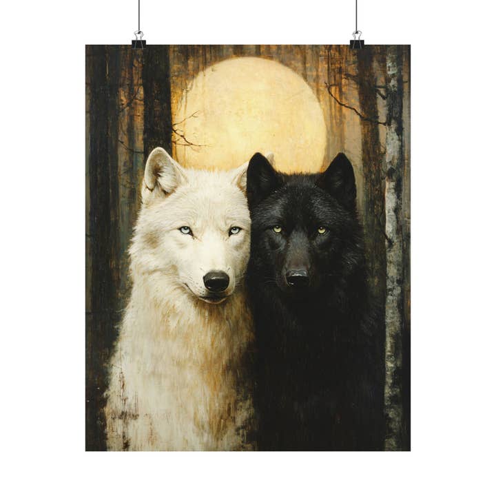 Ye Curiosity Shoppe - Wholesale Art Print - Wolf Pair Art Print