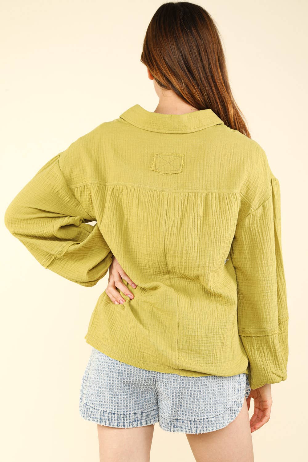 VERY J – Blusa - Mulher por atacado – NT11416 - Camisola de tecido de algodão de grandes dimensões8