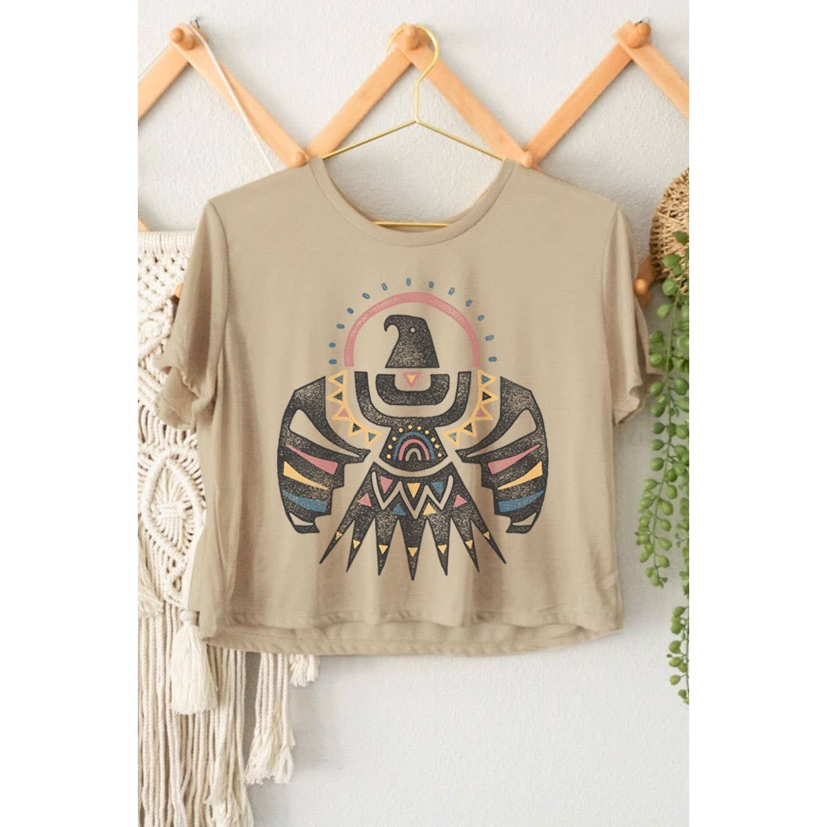 HRTandLUV - Wholesale Screen Printed T-Shirt - Women's - WILD SOUL THUNDERBIRD GRAPHIC CROP TOP