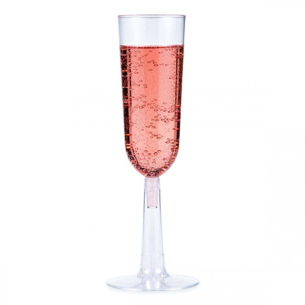 Bulk Party Decor - Wholesale Champagne Flute - Bulk Clear 7 oz Plastic Champagne Flutes (48 per Case)4